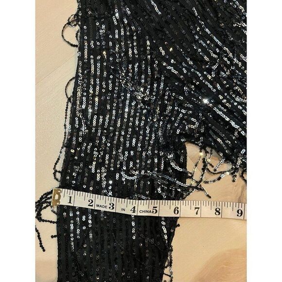 Identity Plus Size Flapper Retro Chic Shimmer Sequins Glam Party Mini Dress - Picture 8 of 9